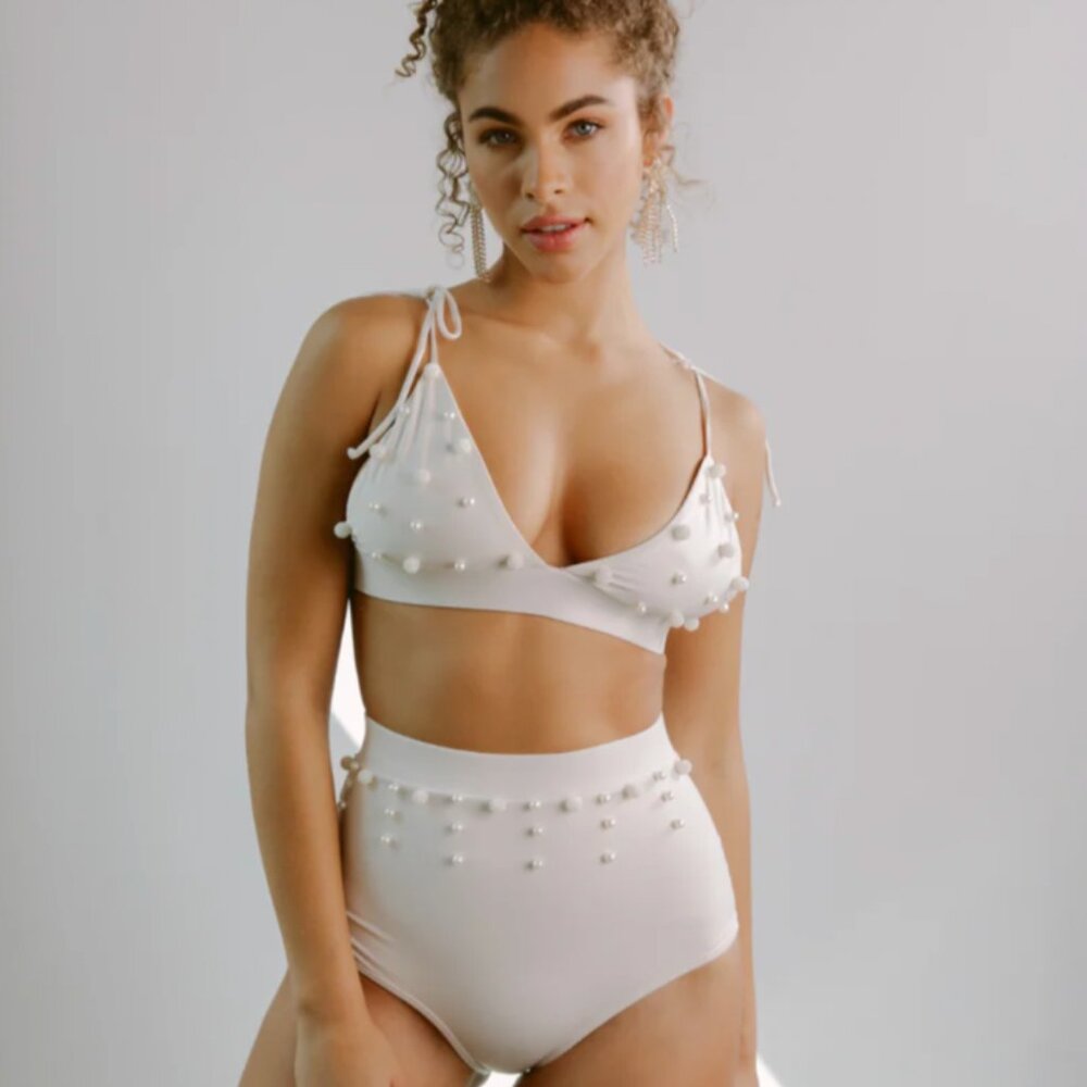 La Gotta Zoé Bridal High Waisted Bikini Bottom